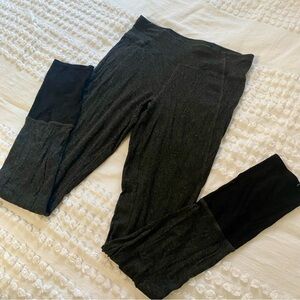 Eileen Fisher Women’s Black & Charcoal Cozy Viscose Jersey Color Blocked Legging